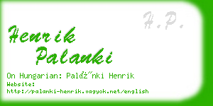 henrik palanki business card